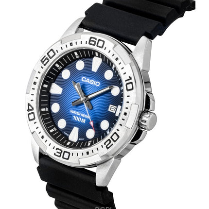 Casio Standard Analog Resin Strap Blue Dial Quartz MTD-140-2AV 100M Men's Watch