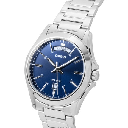 Casio Standard Analog Stainless Steel Blue Dial Quartz MTP-1370D-2A2V Men's Watch