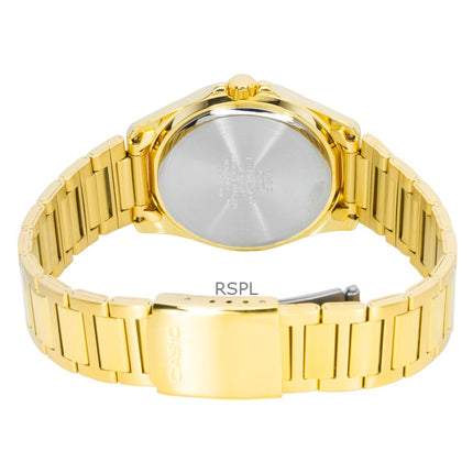 Casio Standard Analog Gold Tone Stainless Steel Black Dial Quartz MTP-1370G-1AV Men's Watch