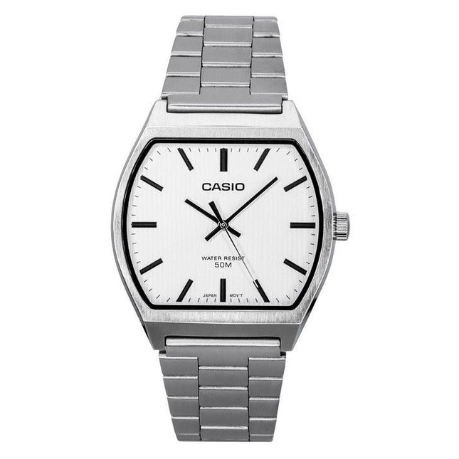 Casio Standard Analog Stainless Steel White Dial Quartz MTP-B140D-7A Men's Watch