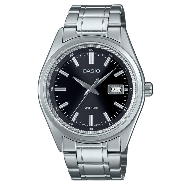 Casio Standard Analog Stainless Steel Black Dial Quartz MTP-B180D-1A1V Men's Watch