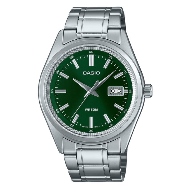 Casio Standard Analog Stainless Steel Green Dial Quartz MTP-B180D-3AV Men's Watch