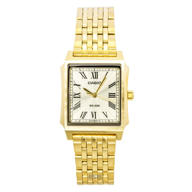 Casio Analog Stainless Steel Gold Dial Quartz MTP-B190G-9BV Men's Watch