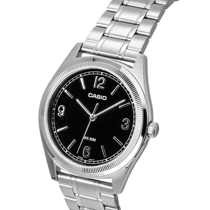 Casio Standard Analog Stainless Steel Black Dial Quartz MTP-B210D-1AV Men's Watch