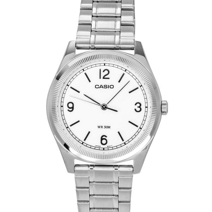 Casio Standard Analog Stainless Steel White Dial Quartz MTP-B210D-7AV Men's Watch