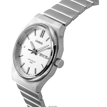 Casio Standard Analog Stainless Steel Silver Dial Quartz MTP-E735D-7AV Men's Watch