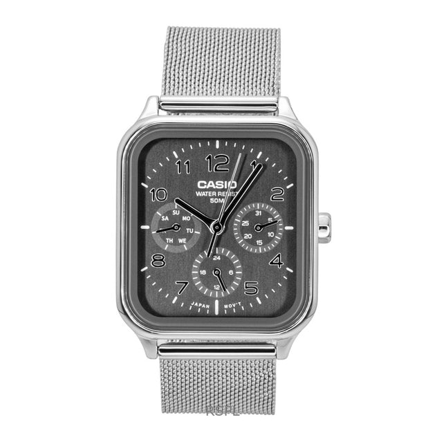 Casio Standard Analog Stainless Steel Grey Dial Quartz MTP-M306M-8AV Men's Watch