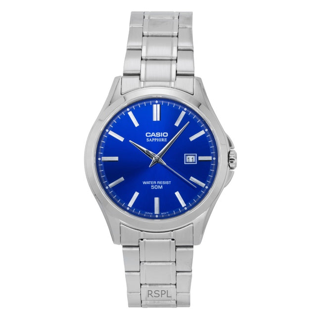 Casio Standard Analog Stainless Steel Blue Dial Quartz MTS-115D-2A1V Men's Watch