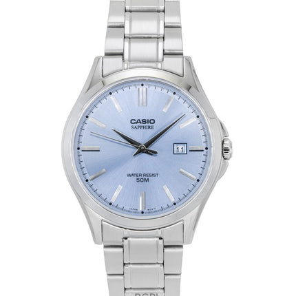 Casio Standard Analog Stainless Steel Light Blue Dial Quartz MTS-115D-2A2V Men's Watch