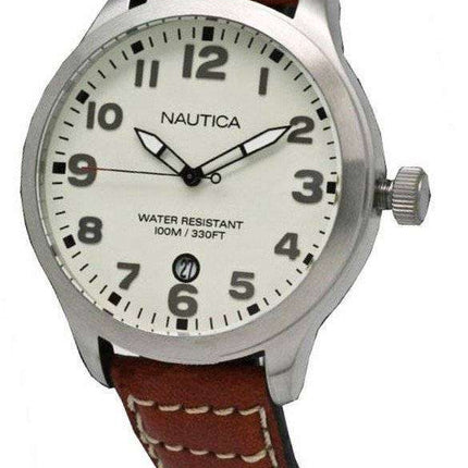 Nautica BFD 101 Date Cream Dial N09560G Mens Watch
