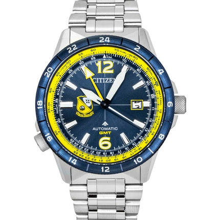Citizen GMT Analog Stainless Steel Navy Blue Dial Automatic NB6044-54L 200M Men's Watch
