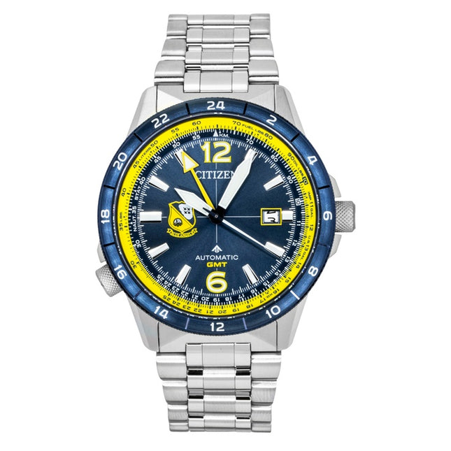 Citizen GMT Analog Stainless Steel Navy Blue Dial Automatic NB6044-54L 200M Men's Watch
