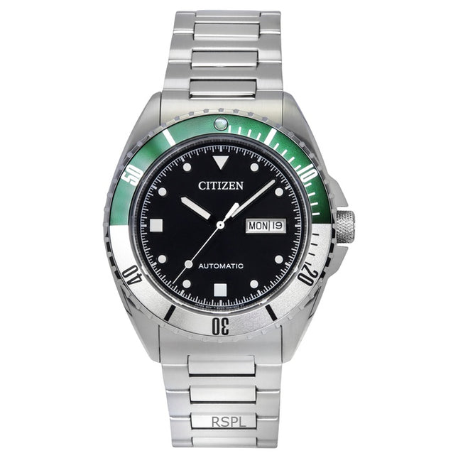 Citizen Sport Stainless Steel Black Dial Automatic NH7531-50E 100M Men's Watch