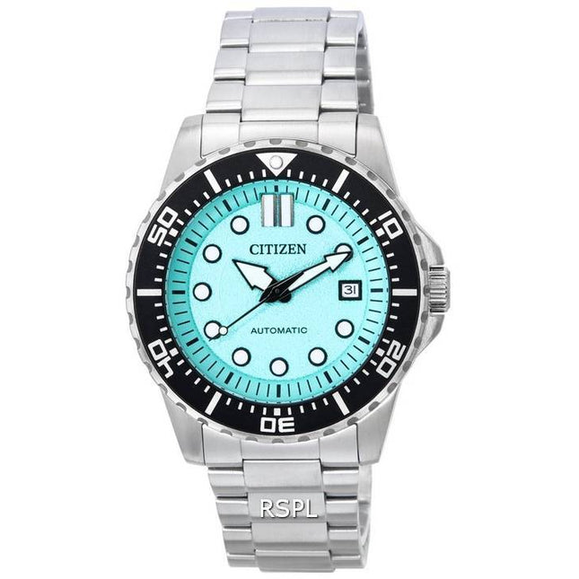 Citizen Urban Mechanical Stainless Steel Aqua Blue Dial Automatic NJ0170-83X 100M Men's Watch
