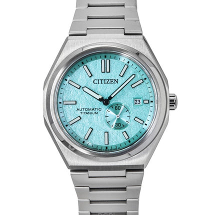 Citizen Zenshin Super Titanium Light Blue Dial Automatic NJ0180-80M 100M Men's Watch