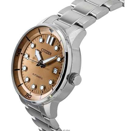 Citizen Stainless Steel Bronze Dial Automatic NJ0191-83X 100M Men's Watch
