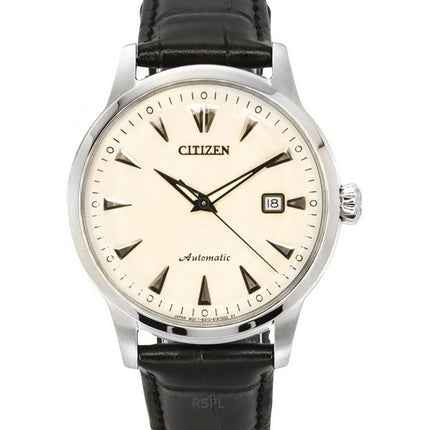 Citizen Kuroshio 64 Series Limited Edition Leather Strap Cream Dial Automatic NK0001-17X Men's Watch