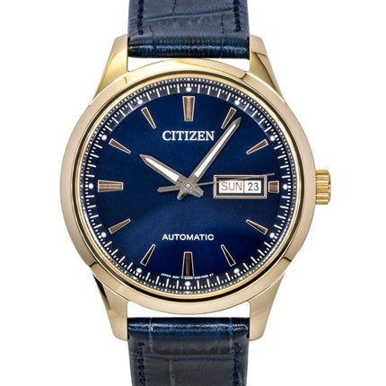 Citizen Tsuyosa Analog Leather Strap Blue Dial Automatic NY4063-01L Men's Watch