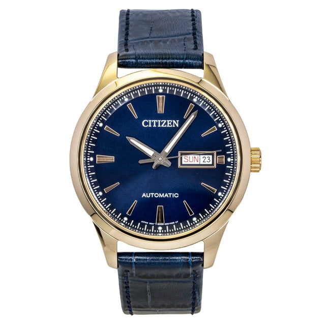 Citizen Tsuyosa Analog Leather Strap Blue Dial Automatic NY4063-01L Men's Watch