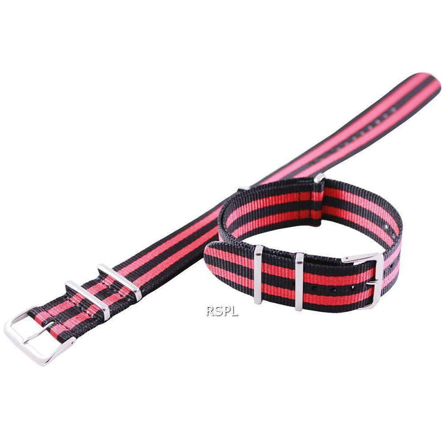 Ratio Red And Black Nato Watch Strap 22mm