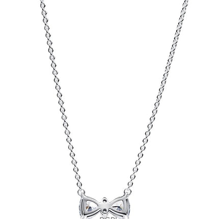 Pandora Sparkling Bow Necklace With Clear Cubic Zirconia P-393509C01-45 For Women