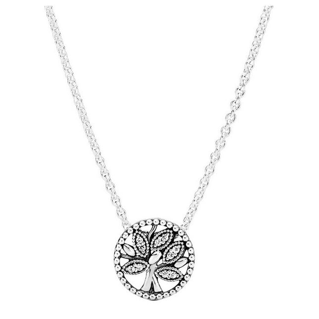 Pandora Sparkling Family Tree Necklace 397780CZ-45 For Women