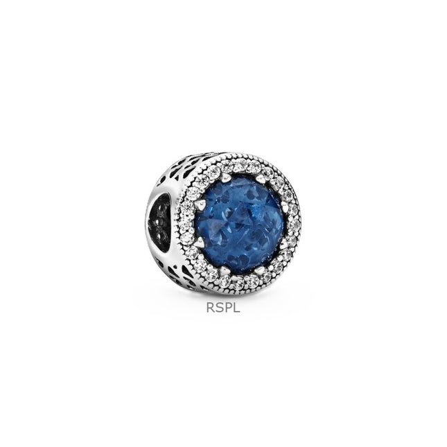 Pandora Radiant Hearts Charm With Blue Crystal And Clear Cubic Zirconia P-791725NMB For Women
