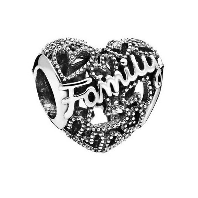 Pandora Family Heart Sterling Silver Charm 798571C00 For Women