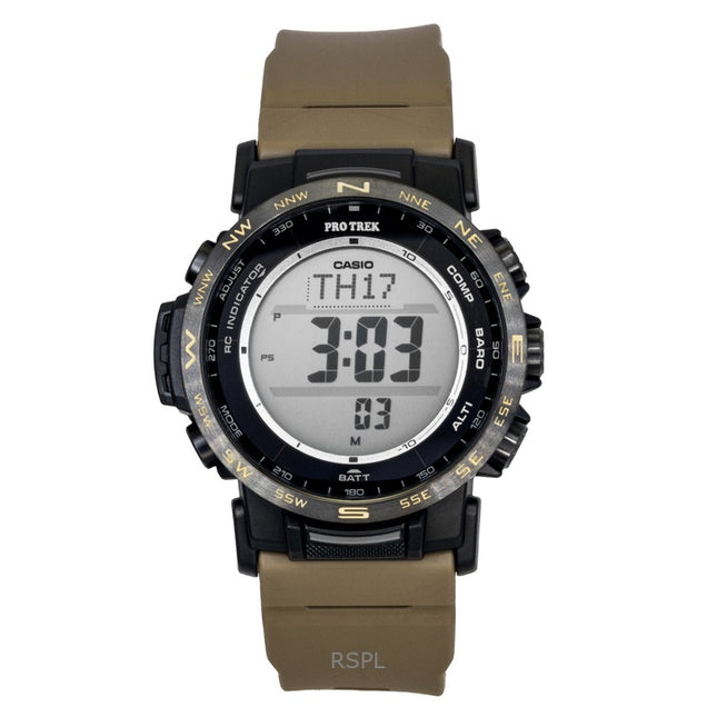 Casio Pro Trek Digital Bio-Based Resin Solar PRW-35LD-5 100M Men's Watch