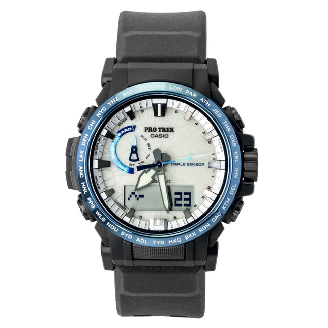 Casio Pro Trek Dragon Eye Analog Digital Radio Control White Dial Solar PRW-61D-2 100M Men's Watch