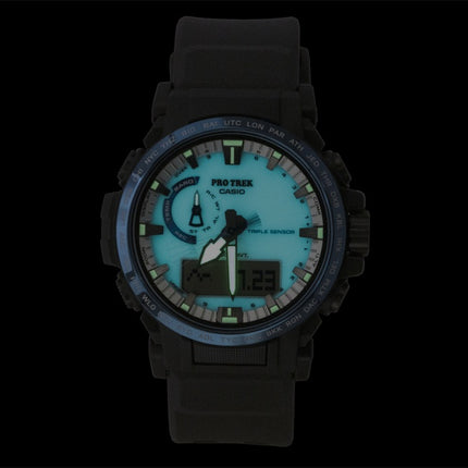 Casio Pro Trek Dragon Eye Analog Digital Radio Control White Dial Solar PRW-61D-2 100M Men's Watch