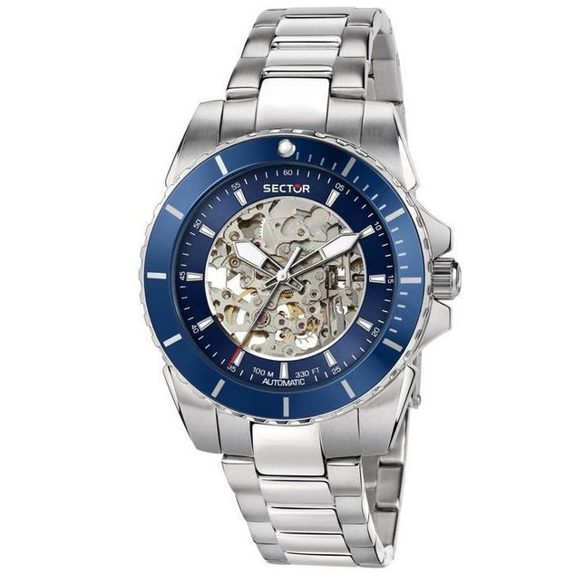 Sector 450 Automatico Stainless Steel Skeleton Blue Dial Automatic R3223276003 100M Mens Watch