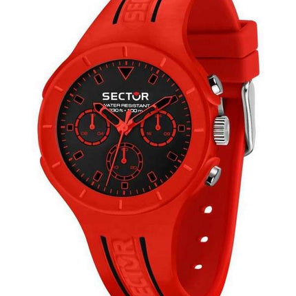 Sector Speed Black Dial Silicon Strap Quartz R3251514021 100M Men's Watch