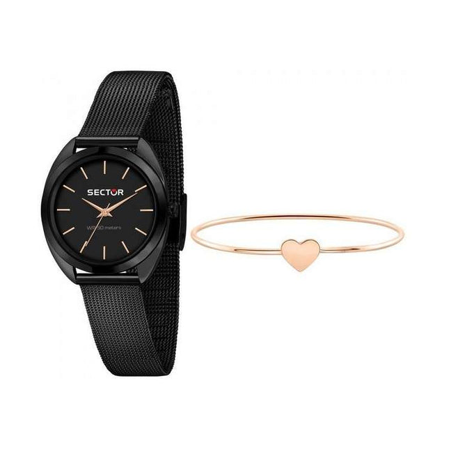 Sector 955 Black Matt Dial Stainless Steel Quartz R3253518514 Women's Watch