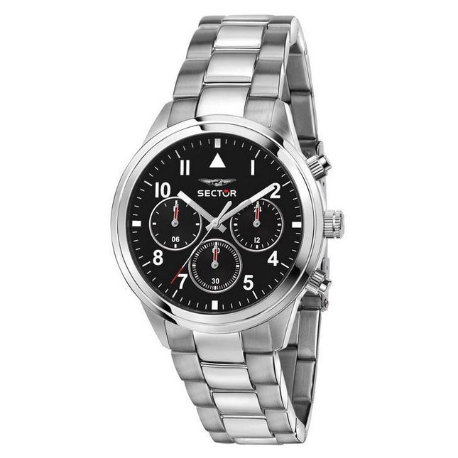 Sector 670 Dual Time Multifunction Stainless Steel Black Dial Quartz R3253540013 Womens Watch
