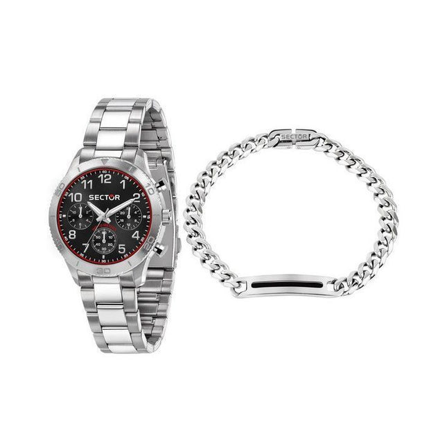 Sector 670 Multifunction Stainless Steel Black Dial Quartz R3253578020 Mens Watch With Free Bracelet