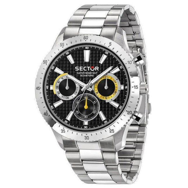 Sector 270 Dual Time Multifunction Stainless Steel Black Dial Quartz R3253578021 Mens Watch