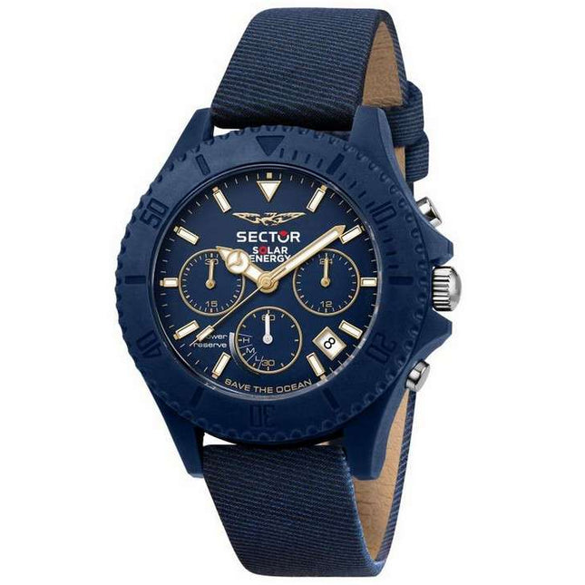Sector Save The Ocean Chronograph Blue Matt Dial Quartz R3271739001 Men's Watch