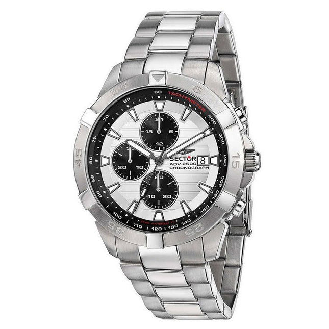 Sector ADV2500 Chronograph Stainless Steel White Dial Quartz R3273643005 100M Mens Watch