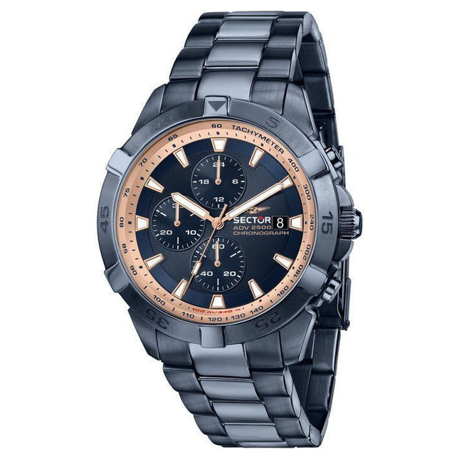 Sector ADV2500 Chronograph Stainless Steel Blue Dial Quartz R3273643007 100M Mens Watch