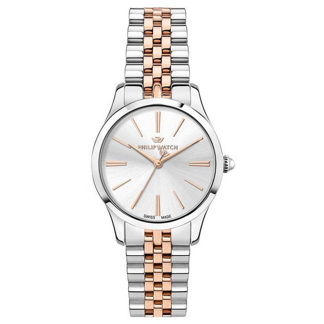 Philip Watch Grace Two Tone Stainless Steel White Dial Quartz R8253208515 100M Womens Watch