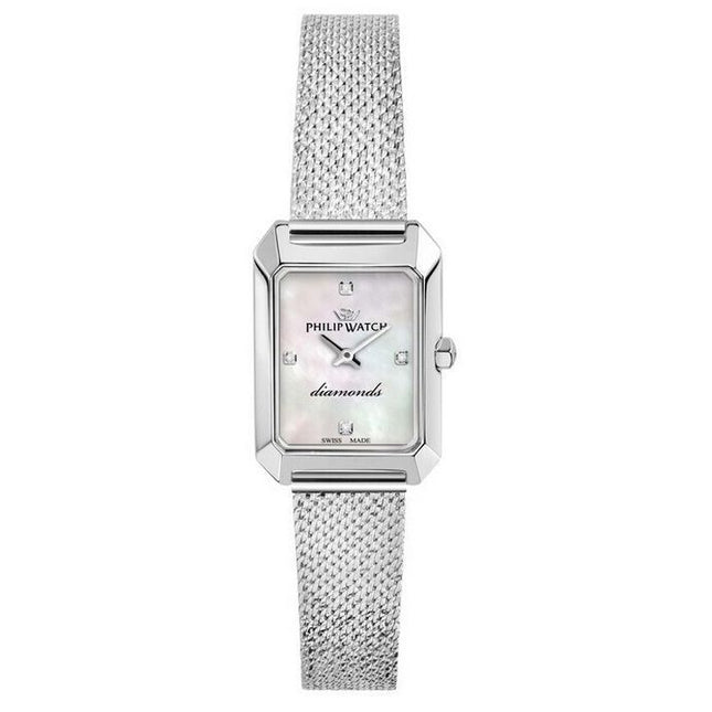 Philip Watch Newport Stainless Steel White Sunray Dial Quartz R8253213501 Womens Watch