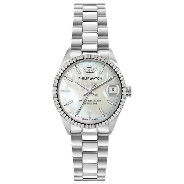 Philip Watch Caribe Stainless Steel White Dial Quartz R8253597581 100M Womens Watch