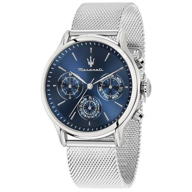 Maserati Epoca Stainless Steel Blue Dial Quartz R8853118019 100M Men's Watch