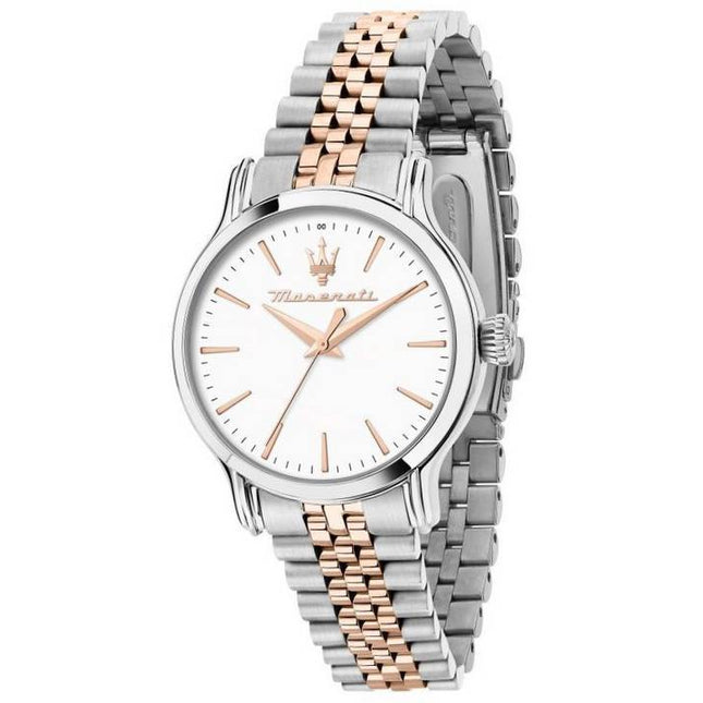 Maserati Epoca Two Tone Stainless Steel White Dial Quartz R8853118520 100M Women's Watch