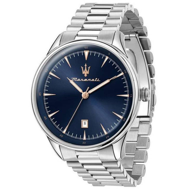 Maserati Tradizione Stainless Steel Blue Dial Quartz R8853146002 100M Men's Watch