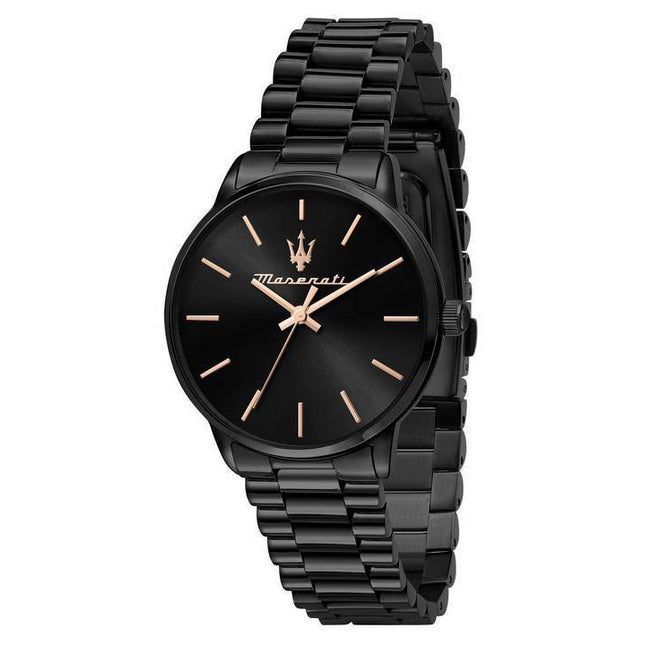 Maserati Royale Stainless Steel Black Sunray Dial Quartz R8853147505 Womens Watch