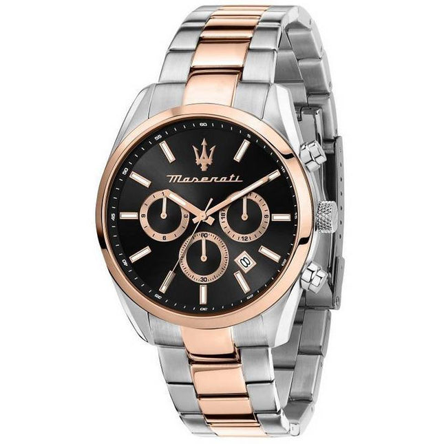 Maserati Successo Two Tone Stainless Steel White Dial Solar R8853151002 Men's Watch