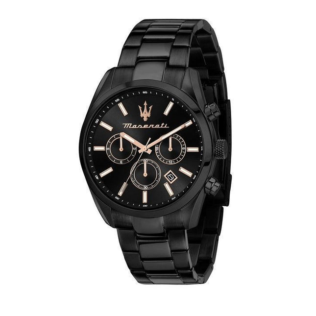 Maserati Attraction Limited Edition Chronograph Stainless Steel Black Dial Quartz R8853151009 Men's Watch