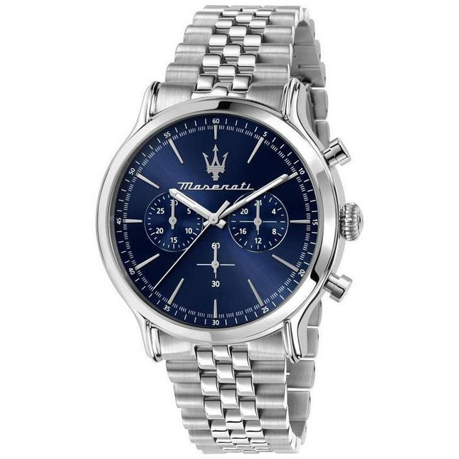 Maserati Epoca Chronograph Stainless Steel Blue Dial Quartz R8873618024 100M Men's Watch